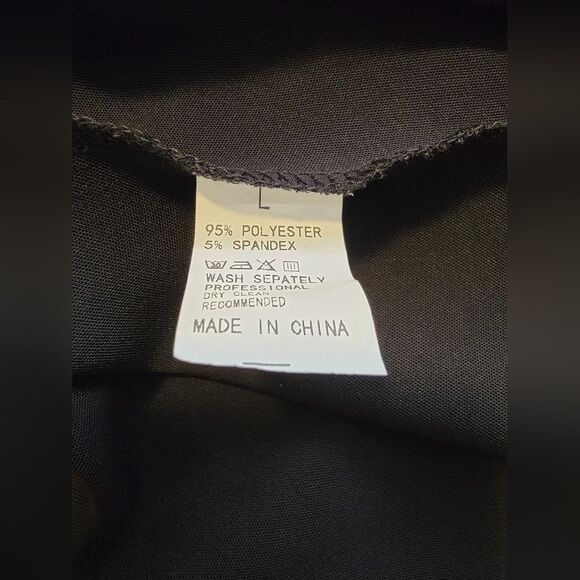 Women's black wing sleeved tie blouse size L, New! - Picture 7 of 7